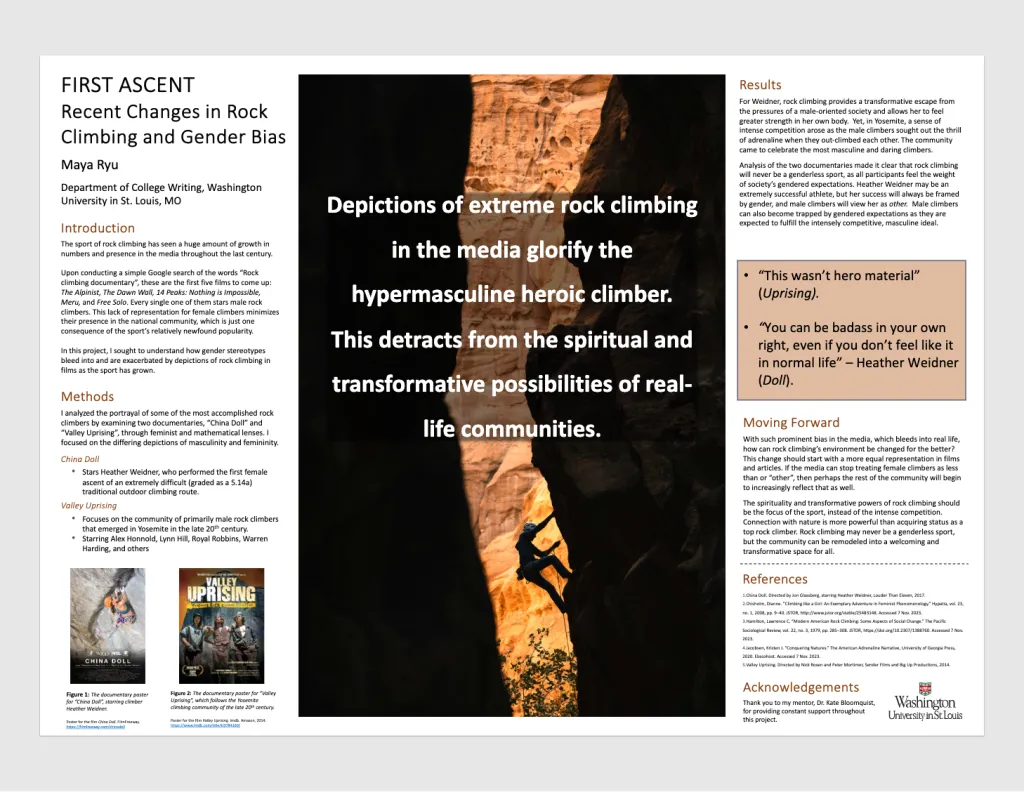 Poster information for Undergraduate Research Symposium presentation
